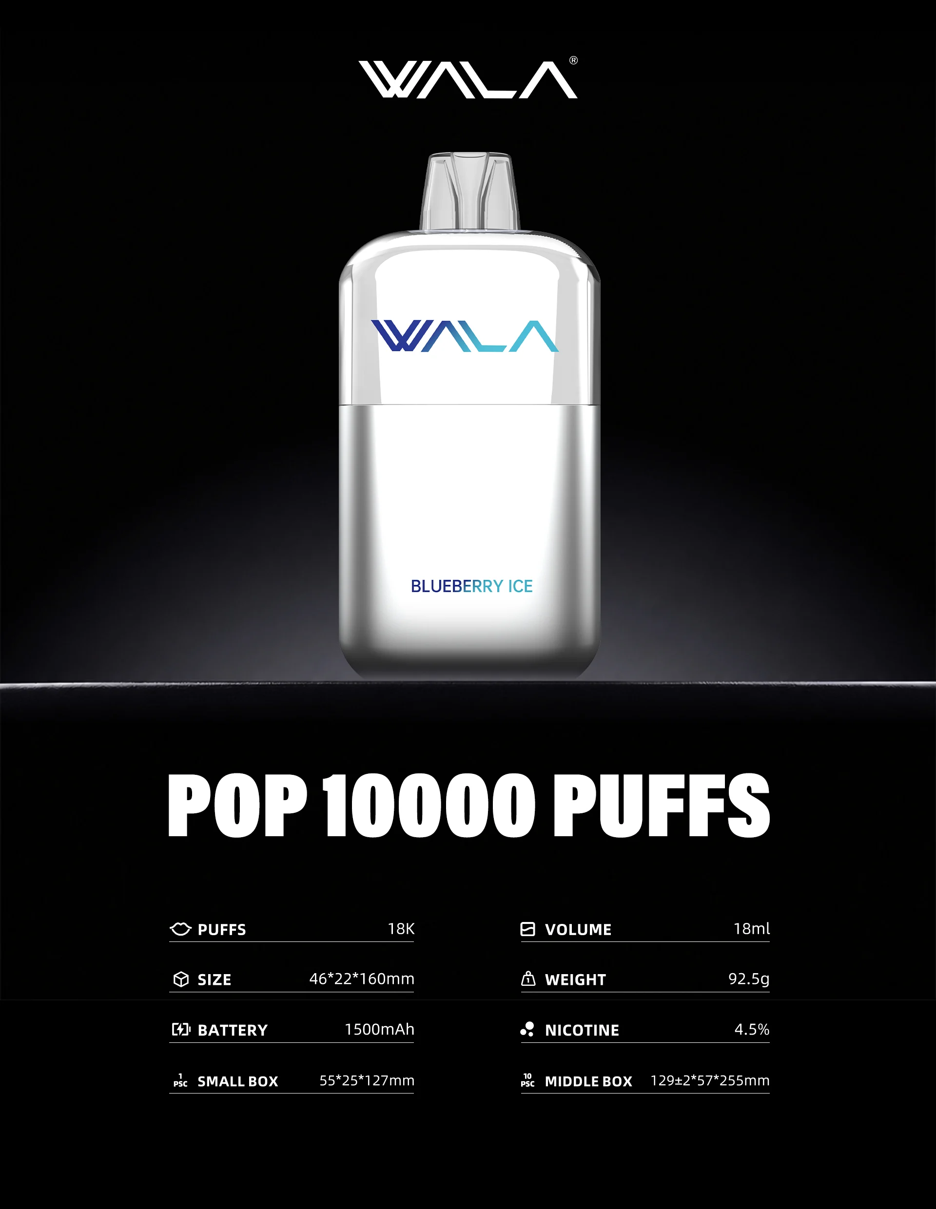 WALA POP 10000 Vape Specifications