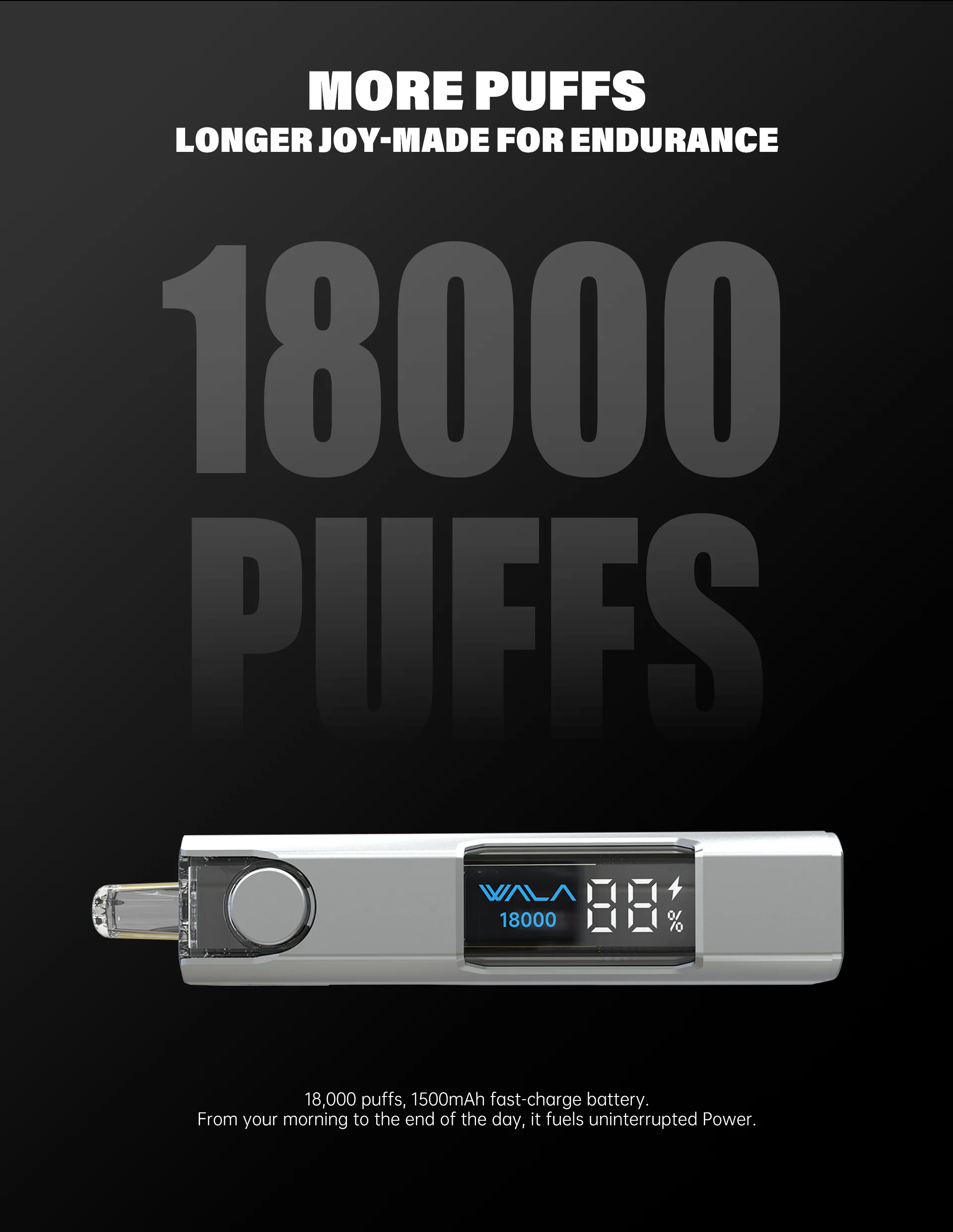 WALA YO 18000 Puffs 1500mAh Battery