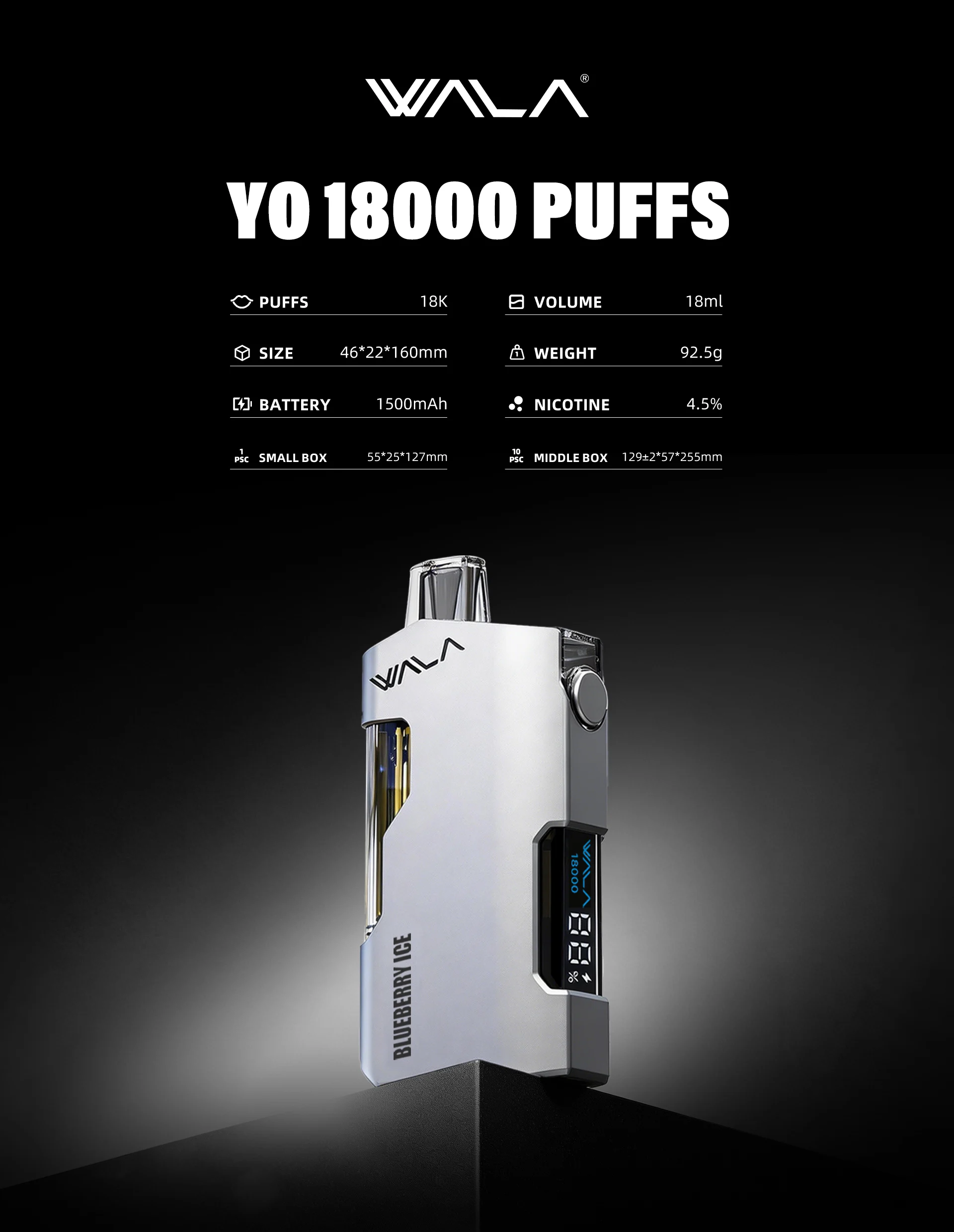 WALA YO 18000 Vape Specifications
