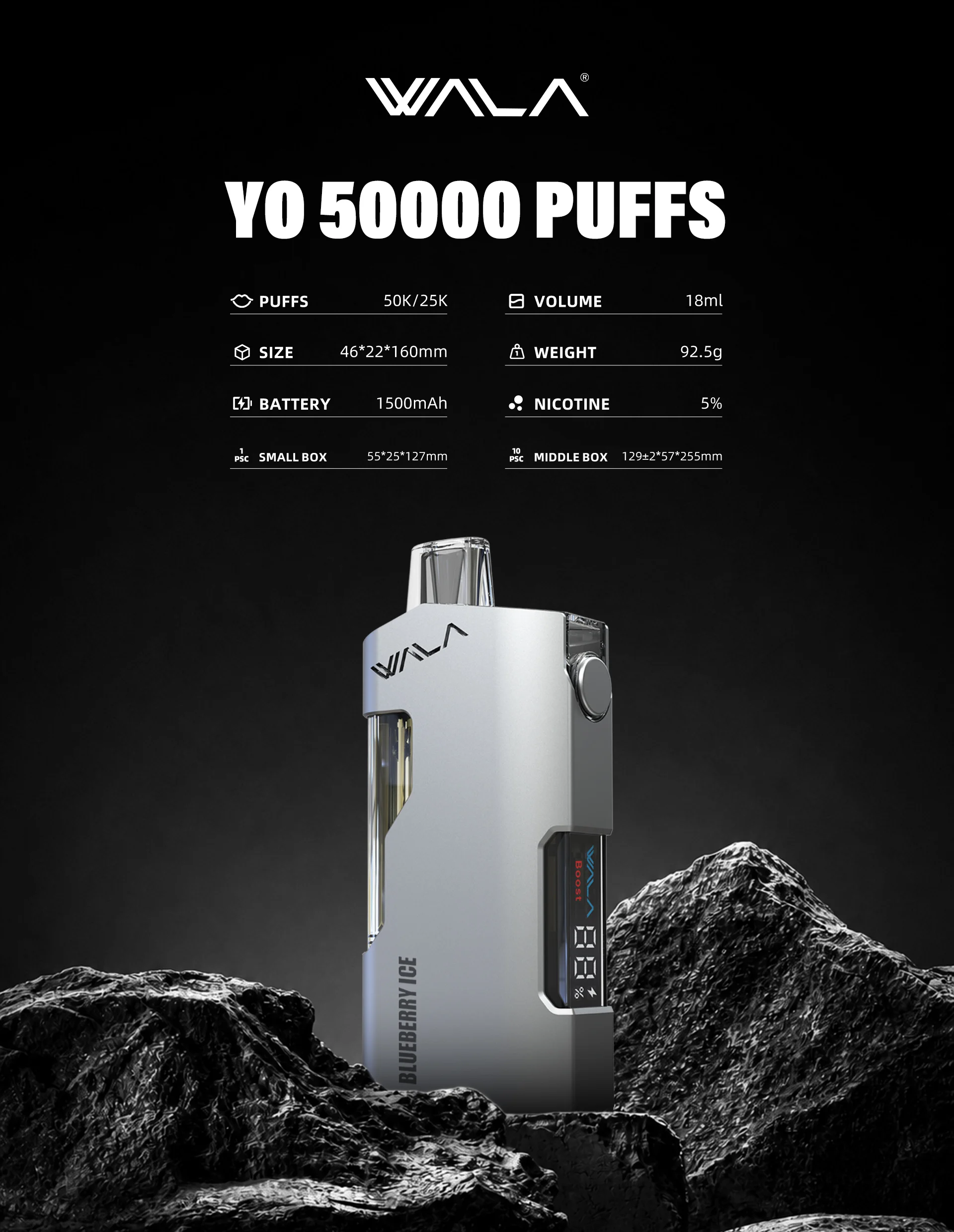 WALA YO 50000 Vape Specifications